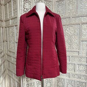 Quilted red jacket by Anne Klein size small medium‎